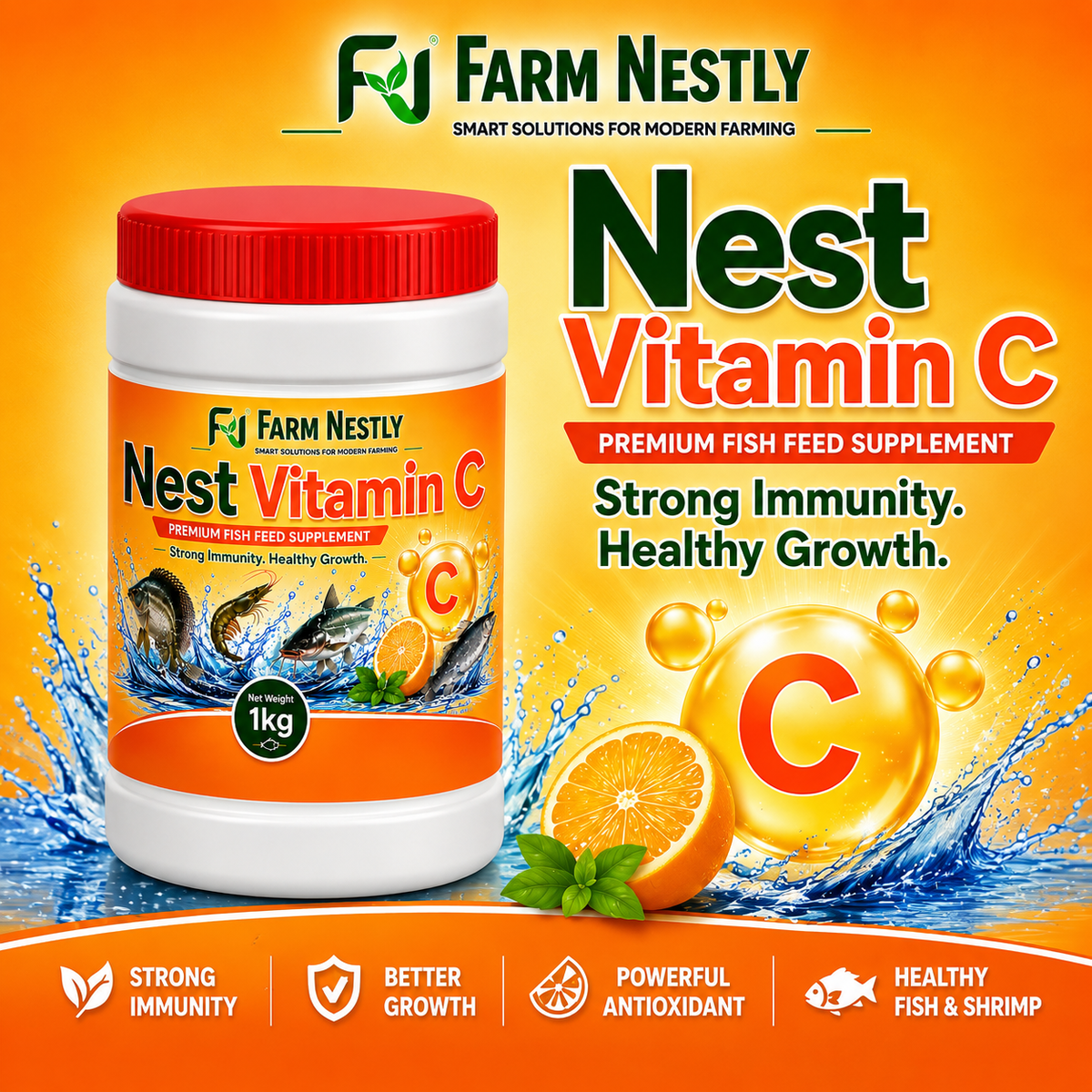 fish feed supplement for faster growth