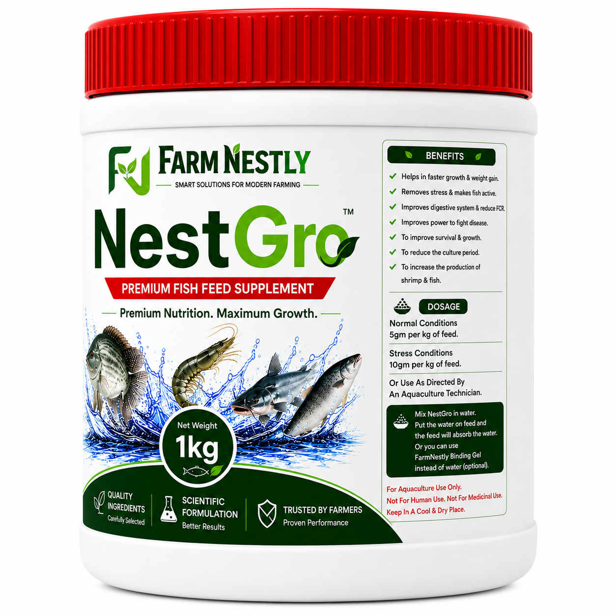 fish feed supplement for faster growth